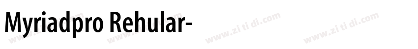 Myriadpro Rehular字体转换